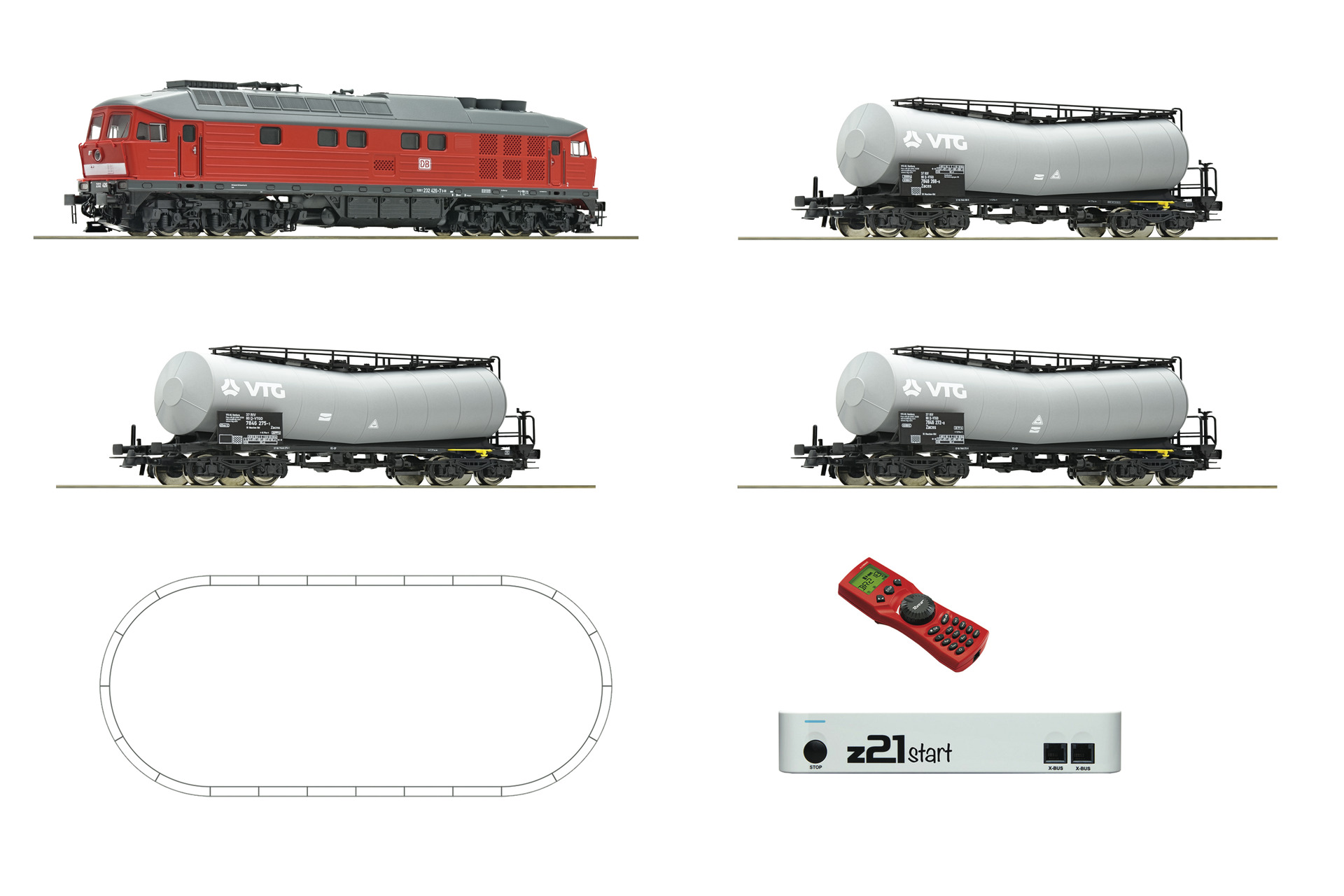Set de start tren marfa, DB, Roco, scara H0 (1:87)
